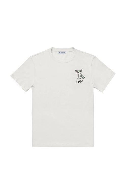 t-shirt ``cocktail`` in jersey di cotone bianco MANUEL RITZ | T-shirt | M573-26326402