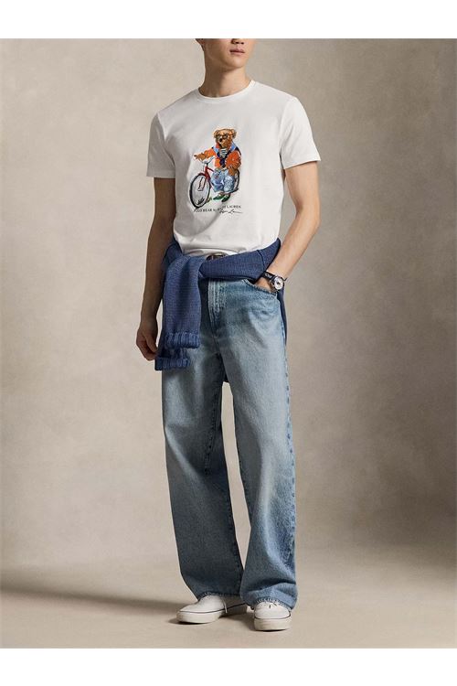 Maglietta Polo Bear Custom Slim-Fit RALPH LAUREN | T-shirt | 710B16612002
