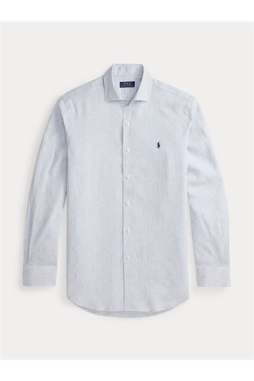 Camicia in misto lino a righe su misura RALPH LAUREN | Camicia | 710B16697001