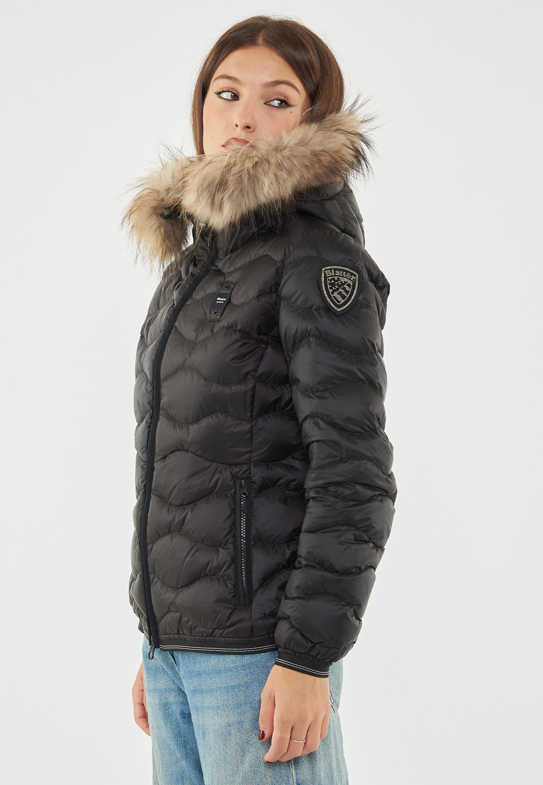 Blauer Donna Piumino Mimetico Blauer Piumino Blauer Nero