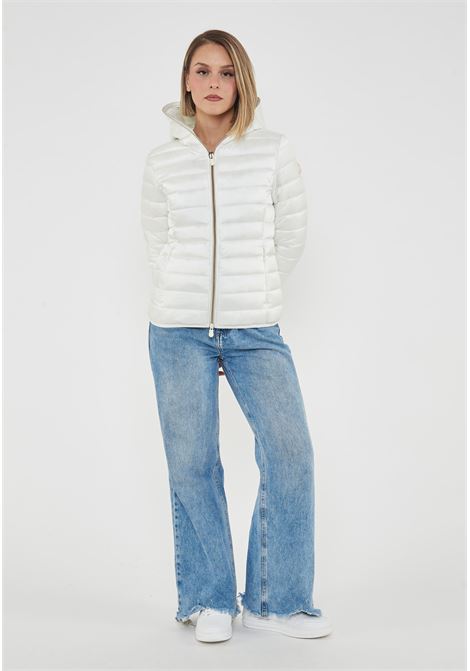 Piumino Animal Free Con Cappuccio Donna Alexis Off White Save The Duck | ALEXIS IRIS2100002