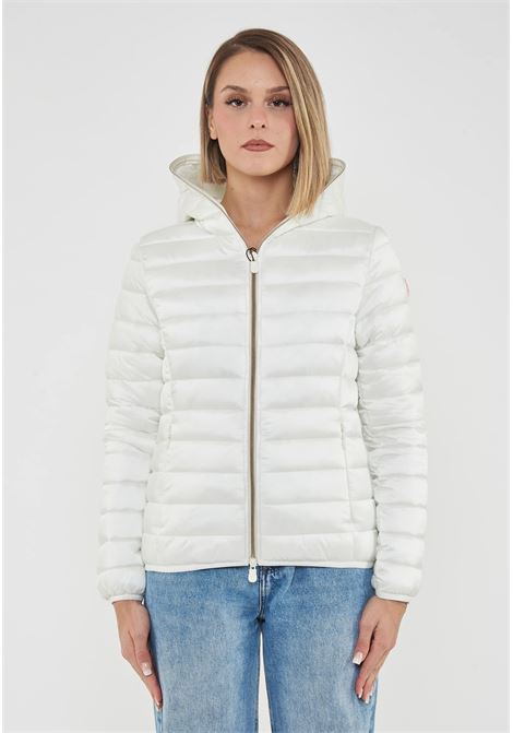Piumino Animal Free Con Cappuccio Donna Alexis Off White Save The Duck | ALEXIS IRIS2100002