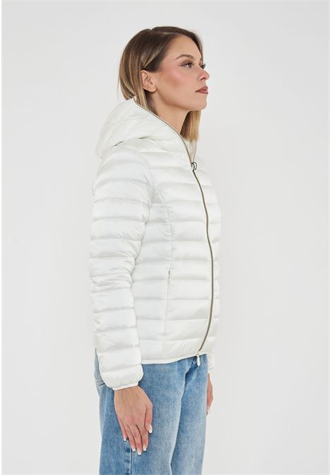 Piumino Animal Free Con Cappuccio Donna Alexis Off White Save The Duck | ALEXIS IRIS2100002