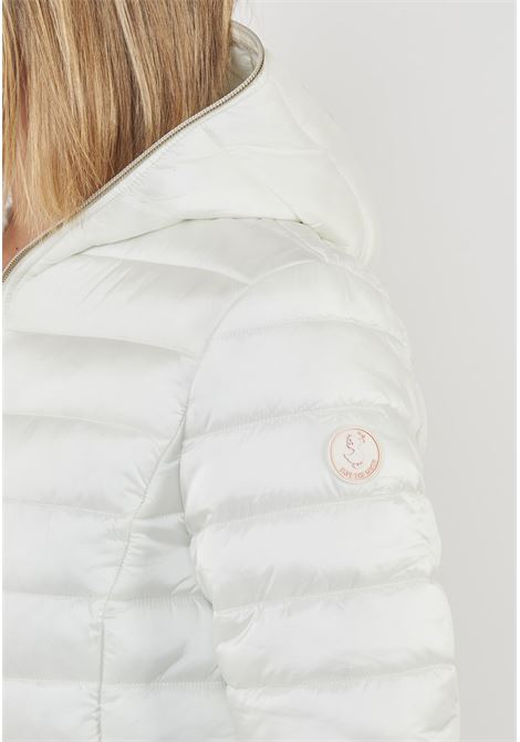 Piumino Animal Free Con Cappuccio Donna Alexis Off White Save The Duck | ALEXIS IRIS2100002