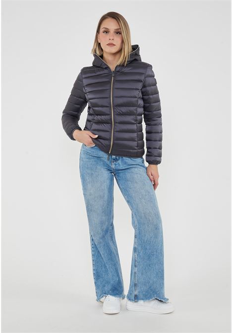 Piumino Animal Free Con Cappuccio Donna Alexis Ebony Grey Save The Duck | ALEXIS IRIS2110023