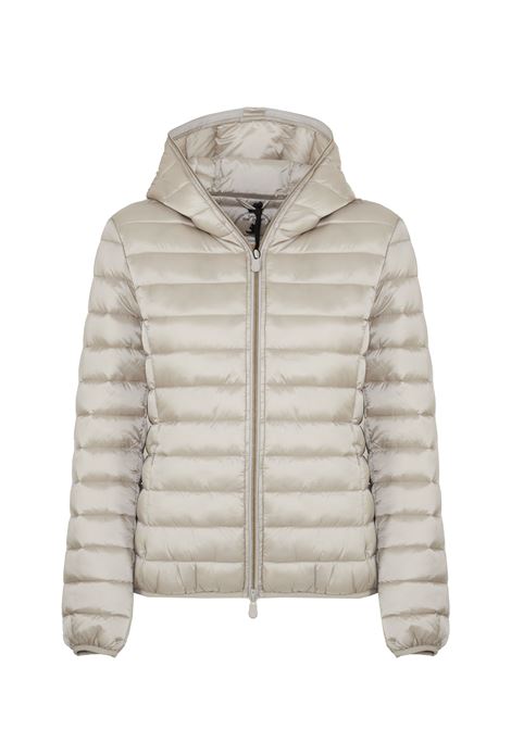 Piumino Animal Free Con Cappuccio Donna Alexis Rainy Beige Save The Duck | ALEXIS IRIS2140019