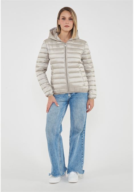 Piumino Animal Free Con Cappuccio Donna Alexis Rainy Beige Save The Duck | ALEXIS IRIS2140019