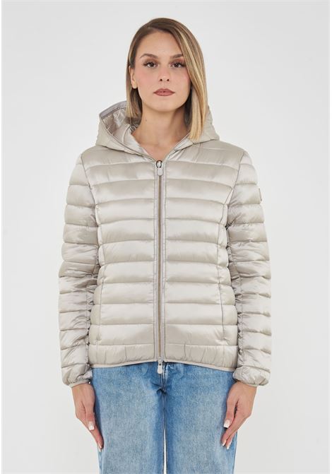 Piumino Animal Free Con Cappuccio Donna Alexis Rainy Beige Save The Duck | ALEXIS IRIS2140019