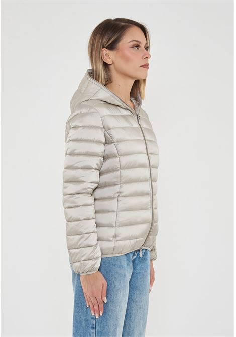 Piumino Animal Free Con Cappuccio Donna Alexis Rainy Beige Save The Duck | ALEXIS IRIS2140019