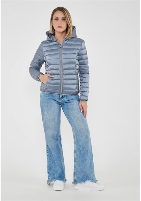 Piumino Animal Free Con Cappuccio Donna Alexis Blue Fog Save The Duck | ALEXIS IRIS2190047