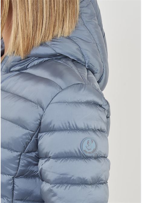 Piumino Animal Free Con Cappuccio Donna Alexis Blue Fog Save The Duck | ALEXIS IRIS2190047