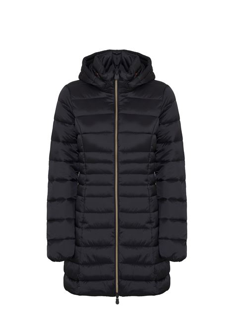 Piumino Lungo Da Donna Modello Reese Nero Save The Duck | REESE IRIS2110000