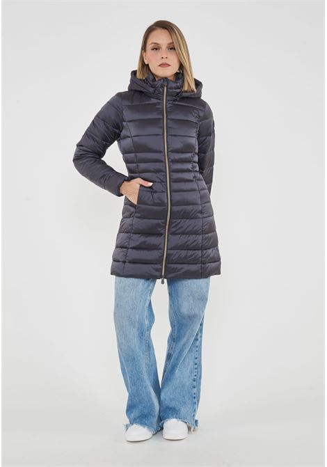Piumino Lungo Da Donna Modello Reese Ebony Grey Save The Duck | REESE IRIS2110023