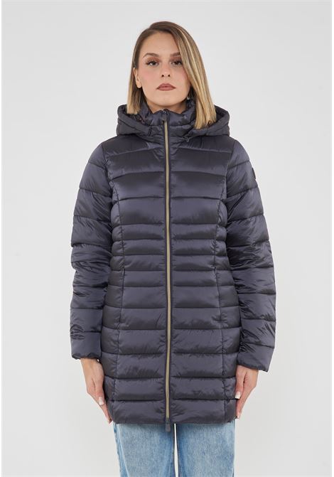 Piumino Lungo Da Donna Modello Reese Ebony Grey Save The Duck | REESE IRIS2110023