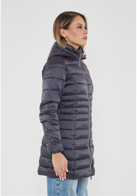 Piumino Lungo Da Donna Modello Reese Ebony Grey Save The Duck | REESE IRIS2110023