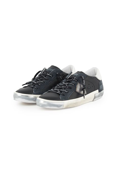 Sneaker Bassa Prsx Nero Argento Philippe Model | PRSX LOW WOMANPRLD MA01