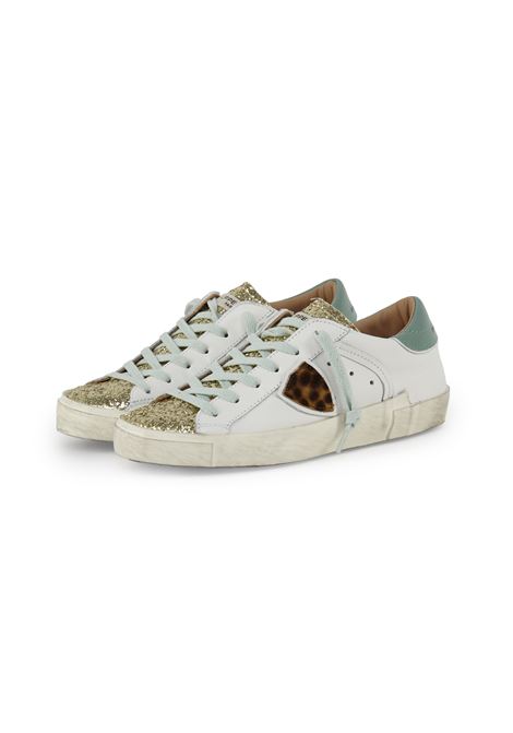 Sneaker Bassa Prsx Animalier Bianco Philippe Model | PRSX LOW WOMANPRLD VGA3