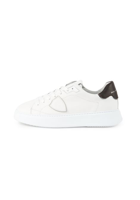 Sneaker Temple Bianco Marrone Philippe Model | TEMPLE LOW MANBTLU VZ01