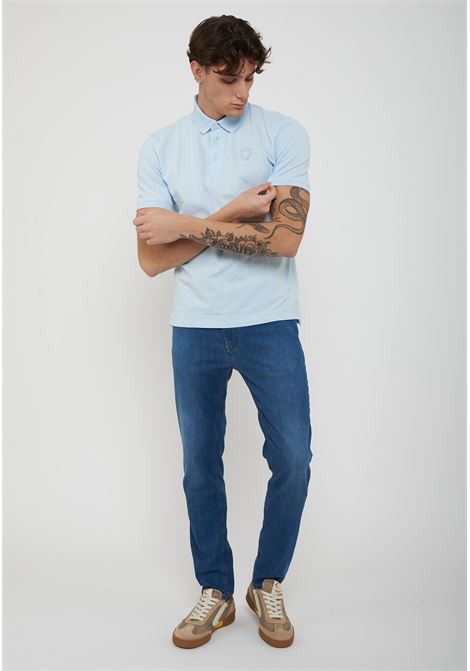 Polo In Piquet Alban Celeste BLAUER | ALBANS80E