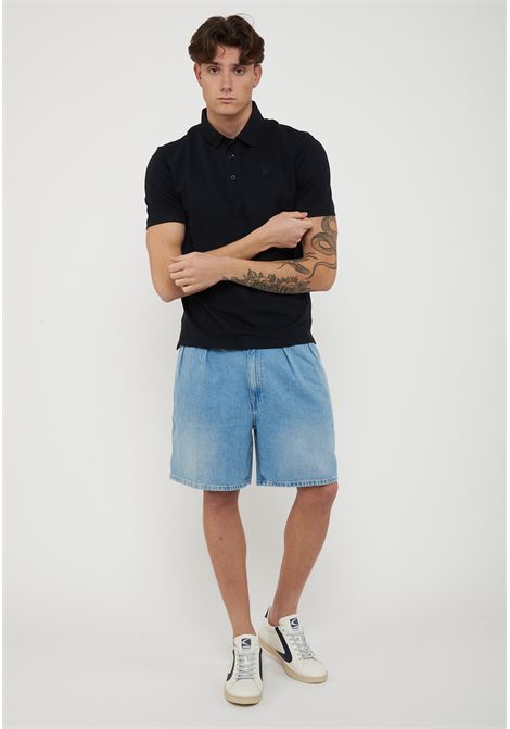 Polo In Piquet Alban Nero BLAUER | ALBANS999