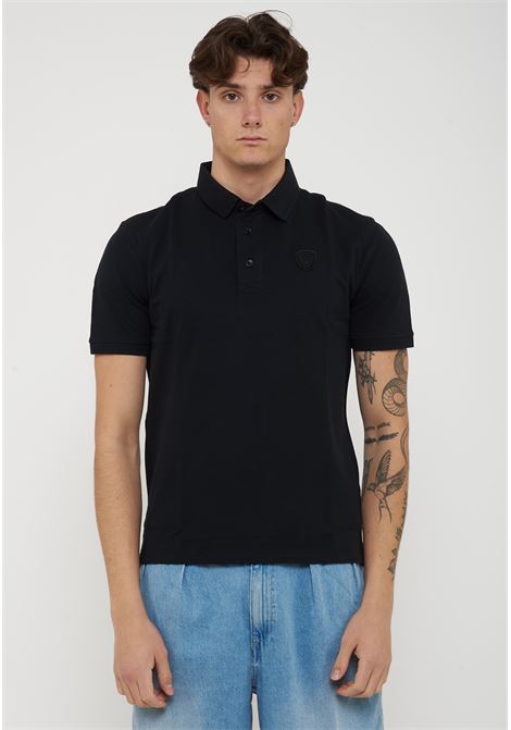 Polo In Piquet Alban Nero BLAUER | ALBANS999