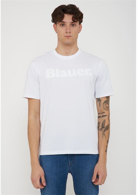 T-Shirt In Tono Bourn Bianco Ottico BLAUER | BOURN100