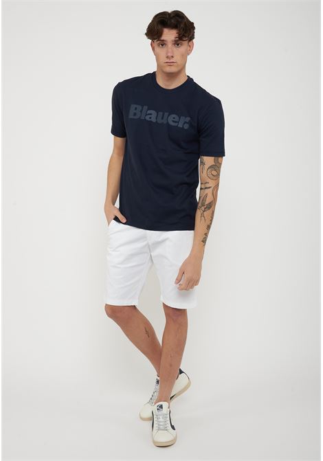 T-Shirt In Tono Bourn Blu BLAUER | BOURN888