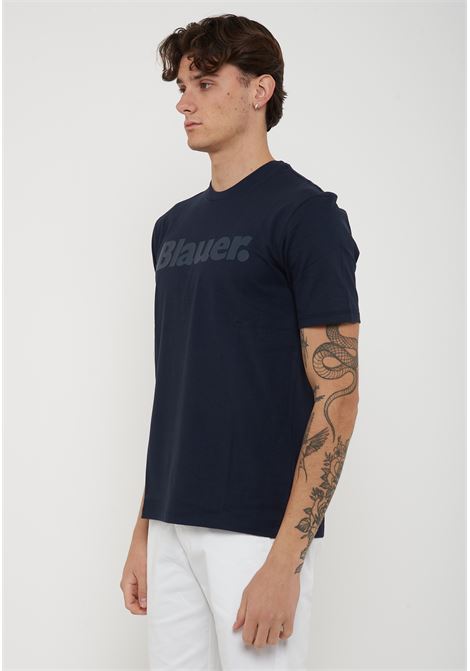 T-Shirt In Tono Bourn Blu BLAUER | BOURN888