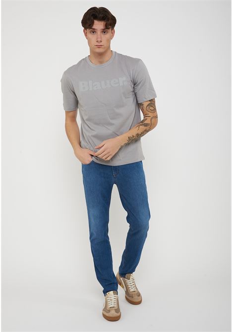 T-Shirt In Tono Grigio Nebbia BLAUER | BOURN915