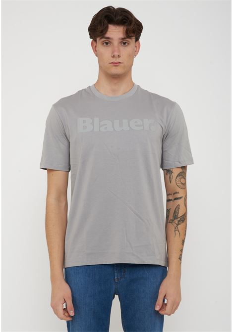 T-Shirt In Tono Grigio Nebbia BLAUER | BOURN915