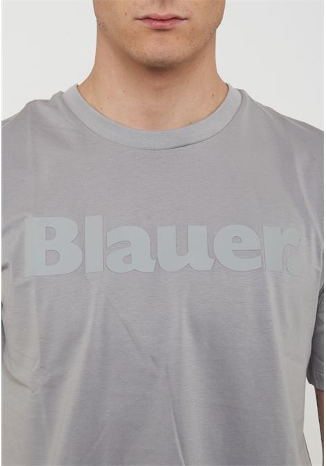 T-Shirt In Tono Grigio Nebbia BLAUER | BOURN915