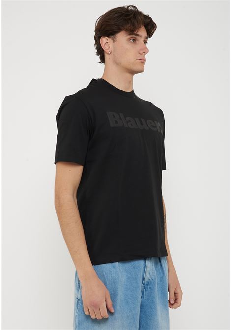 T-Shirt In Tono Nero BLAUER | BOURN999