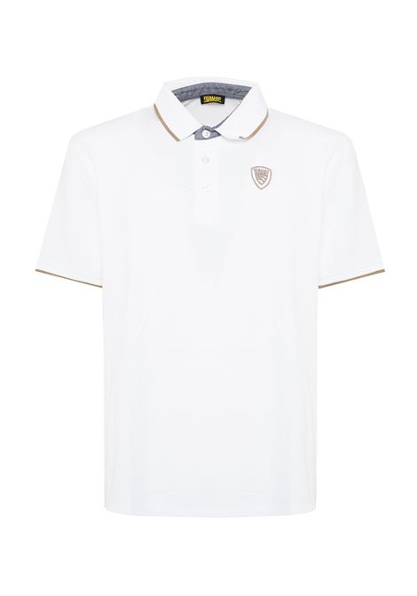 Polo In Piquet Damon Bianco Ottico BLAUER | DAMON100