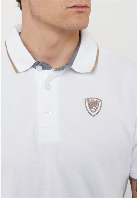 Polo In Piquet Damon Bianco Ottico BLAUER | DAMON100