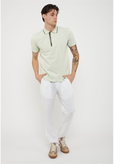 Polo Doppia Riga Logata Parkson Light Green BLAUER | PARKSON60I