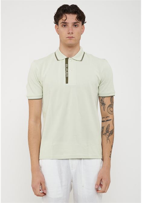 Polo Doppia Riga Logata Parkson Light Green BLAUER | PARKSON60I