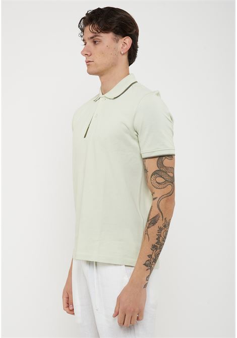 Polo Doppia Riga Logata Parkson Light Green BLAUER | PARKSON60I