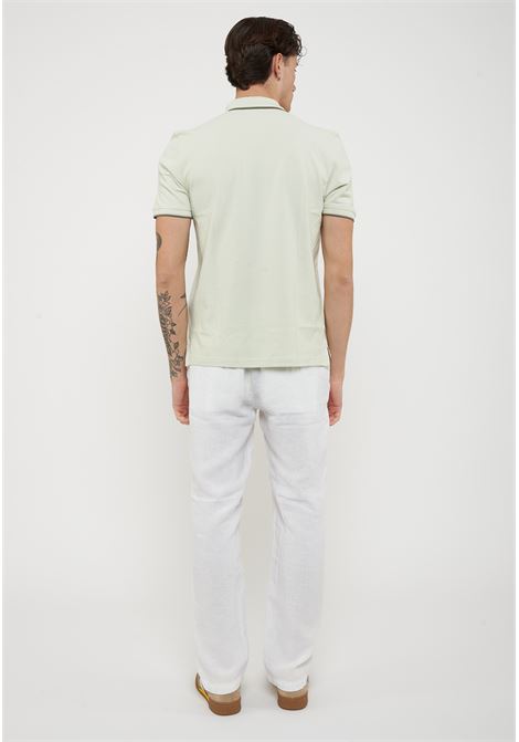 Polo Doppia Riga Logata Parkson Light Green BLAUER | PARKSON60I