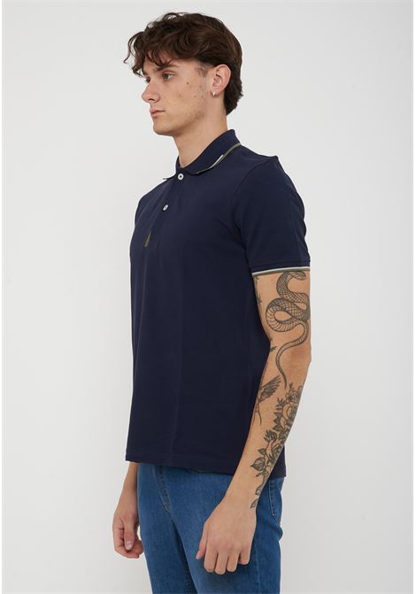 Polo Doppia Riga Logata Parkson Blue BLAUER | PARKSON888