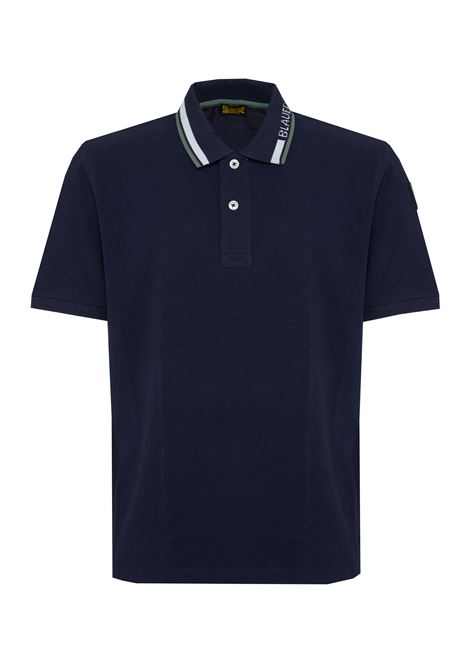 Polo Con Ricamo Sul Colletto Ransom Blu BLAUER | RANSOM888