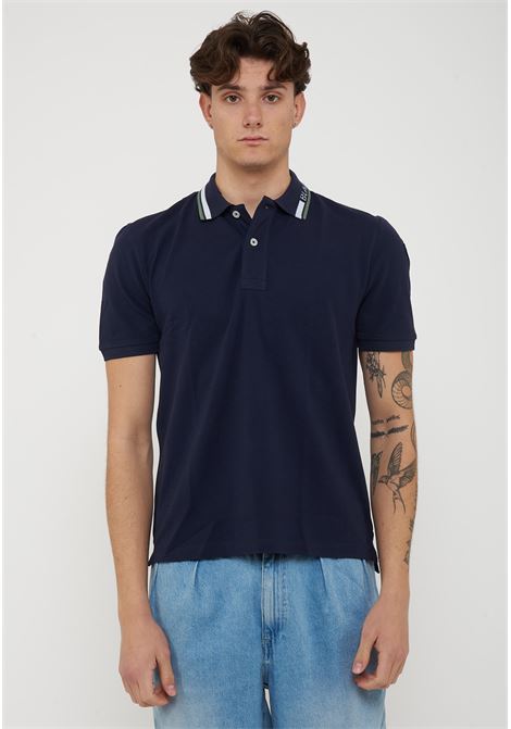 Polo Con Ricamo Sul Colletto Ransom Blu BLAUER | RANSOM888