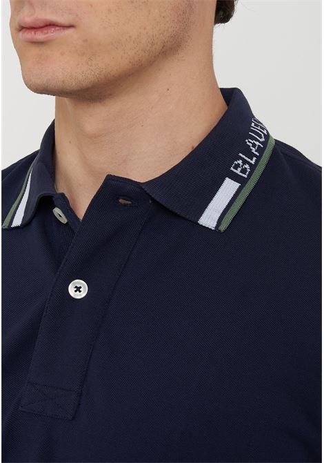 Polo Con Ricamo Sul Colletto Ransom Blu BLAUER | RANSOM888