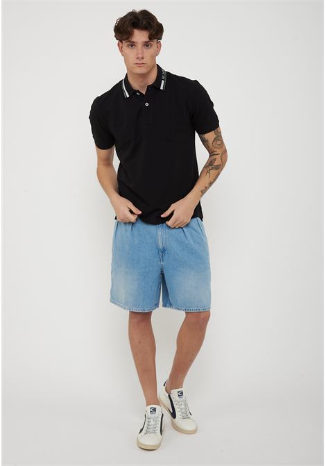 Polo Con Ricamo Sul Colletto Ransom Nero BLAUER | RANSOM999