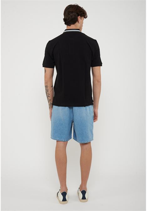 Polo Con Ricamo Sul Colletto Ransom Nero BLAUER | RANSOM999