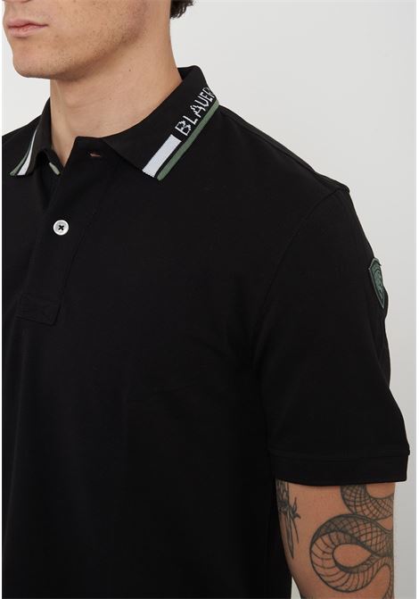 Polo Con Ricamo Sul Colletto Ransom Nero BLAUER | RANSOM999