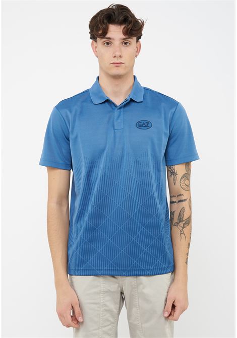 Polo Golf Pro in tessuto tecnico VENTUS7 Light Blue Horizone EA7 | 7M001287 AF22277F9054