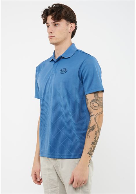 Polo Golf Pro in tessuto tecnico VENTUS7 Light Blue Horizone EA7 | 7M001287 AF22277F9054