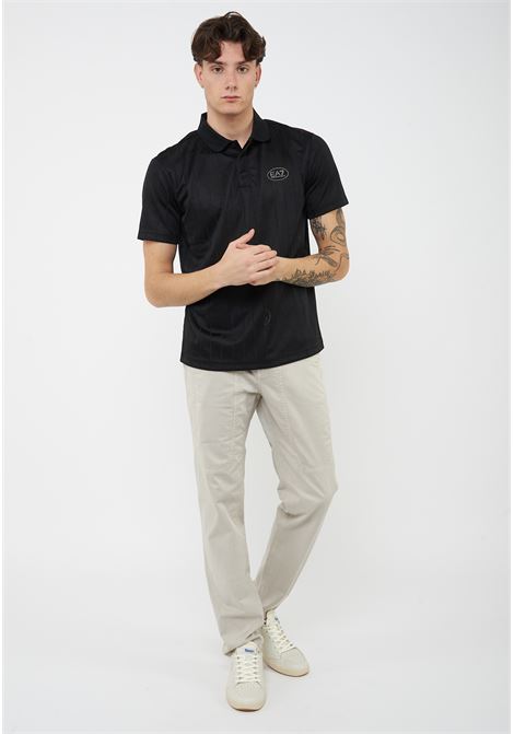 Polo Golf Pro in tessuto tecnico VENTUS7 Fancy Black EA7 | 7M001287 AF22277FC038