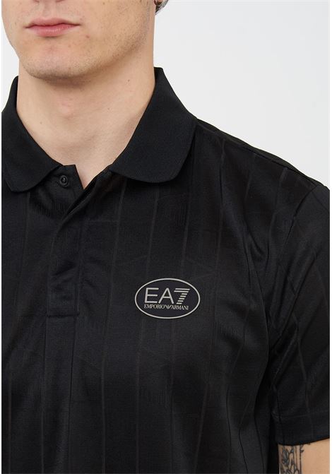 Polo Golf Pro in tessuto tecnico VENTUS7 Fancy Black EA7 | 7M001287 AF22277FC038