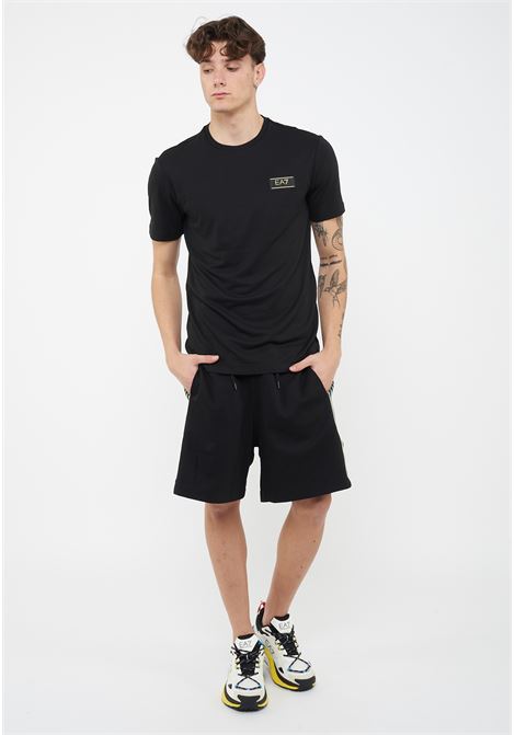 T-shirt girocollo Premium Label in misto viscosa stretch Black EA7 | 7M001331 AF13739UC001